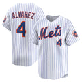 New York Mets #4 Francisco Alvarez White Tomch Home Limited Player Jersey