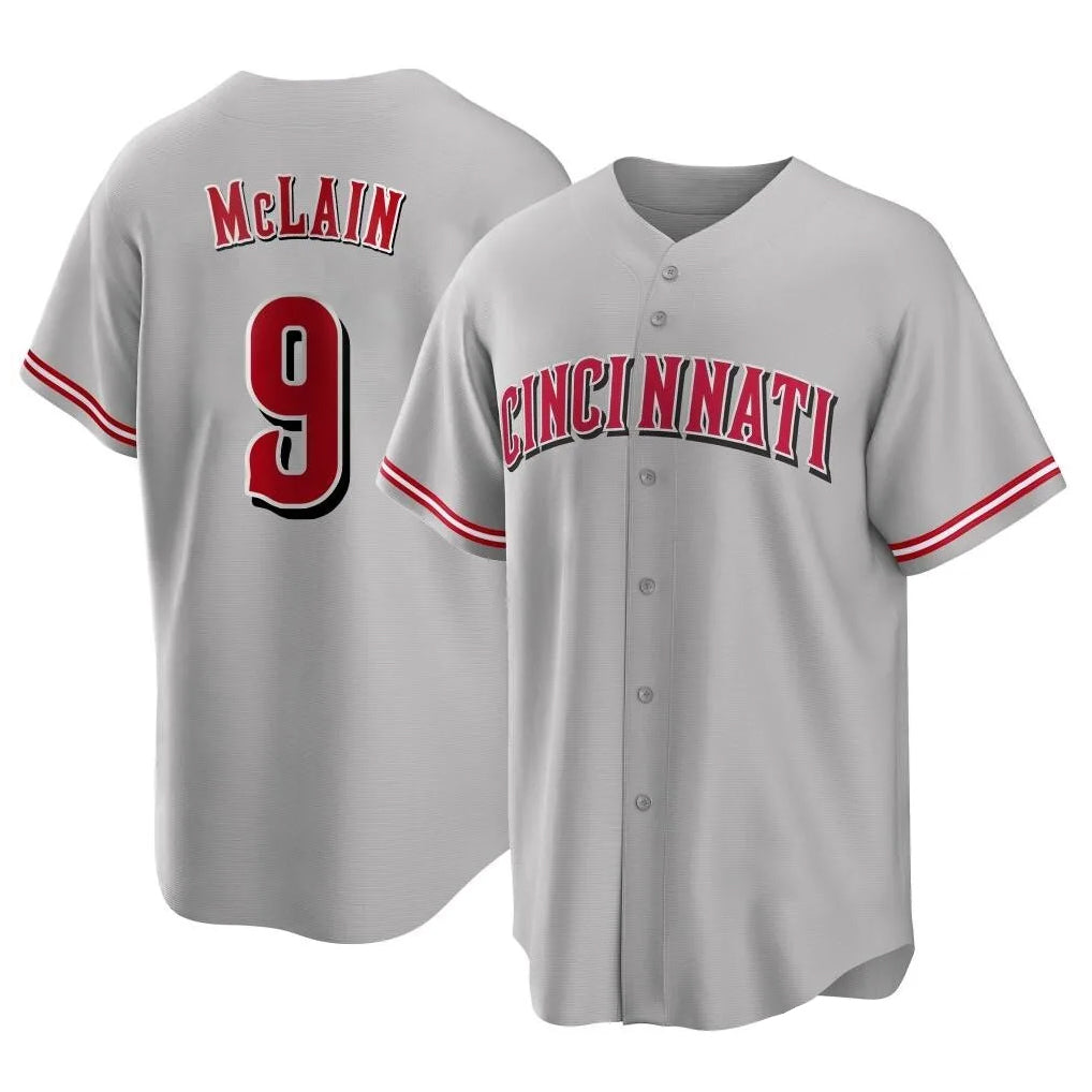 Cincinnati Reds #9 Matt McLain Player Gray Tomch Home Game Stitched Jerseys
