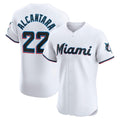 Miami Marlins #22 Sandy Alcantara White Tomch Home Elite Jersey