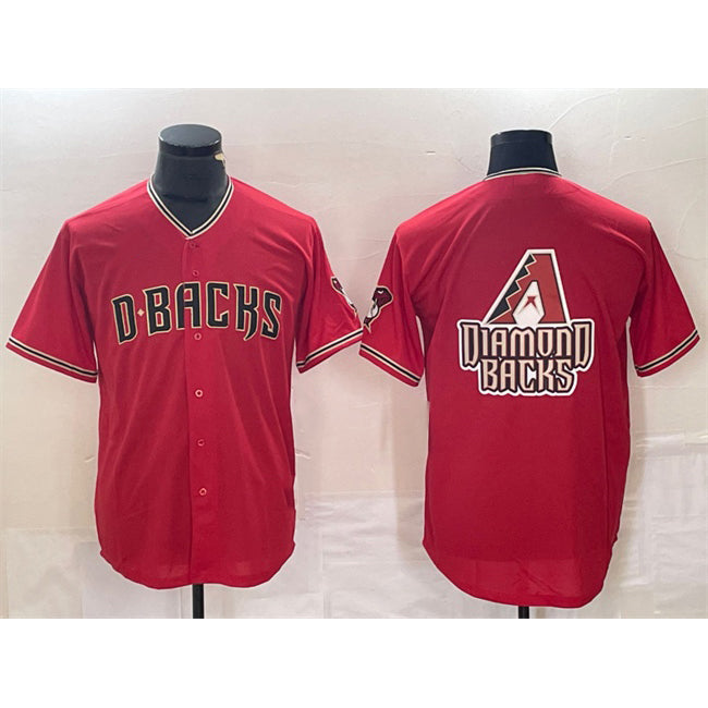 Arizona Diamondbacks Red Tomch Team Big Logo Cool Base Stitched Jerseys