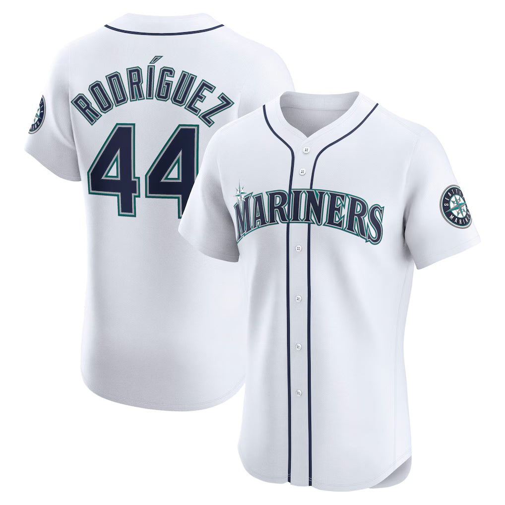 Seattle Mariners #44 Julio Rodr¨ªguez White Tomch Home Elite Jersey