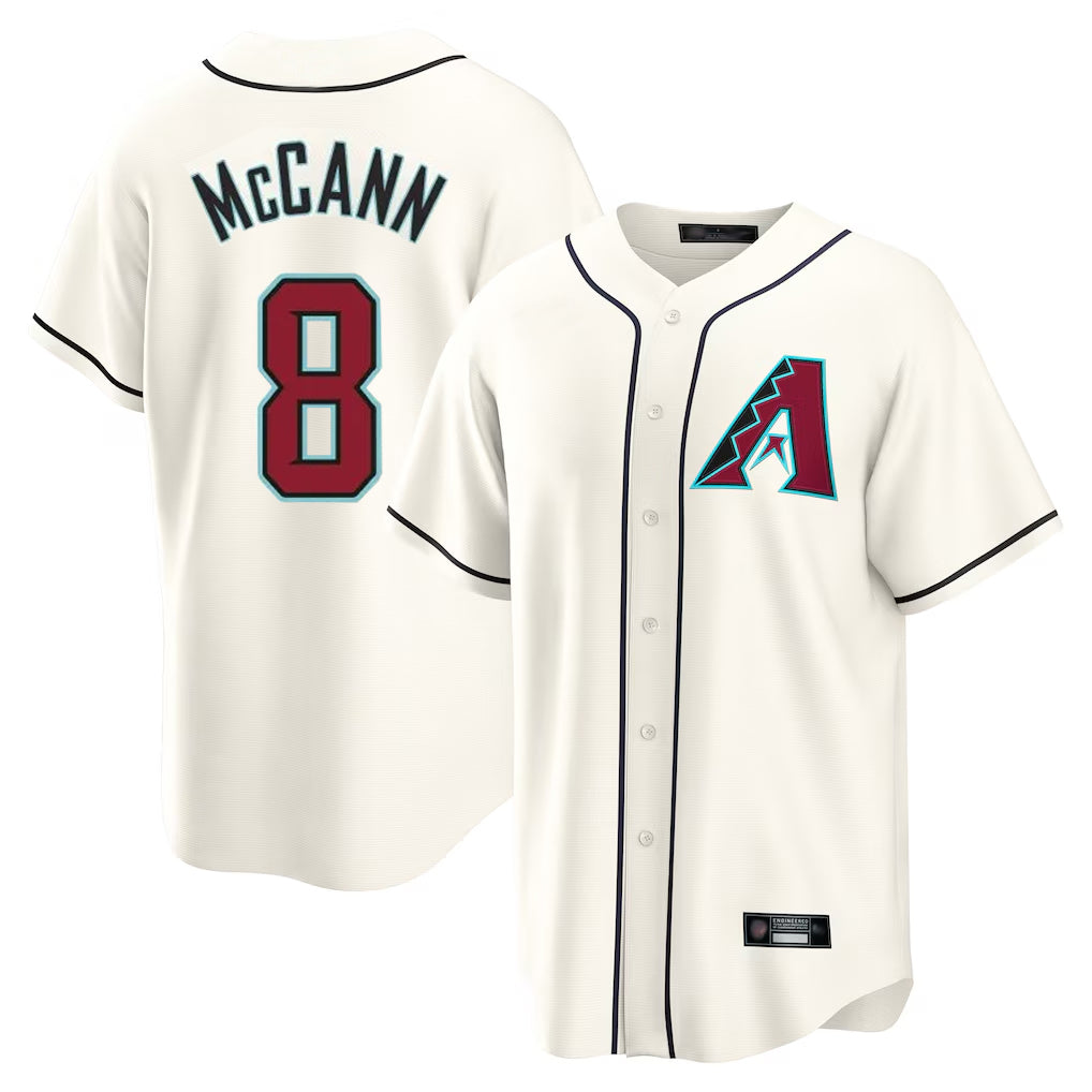 Arizona Diamondbacks #8 James McCann Player Cream Tomch Home Game Stitched Jerseys