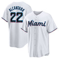Miami Marlins #22 Sandy Alcantara White Tomch Replica Player Jersey