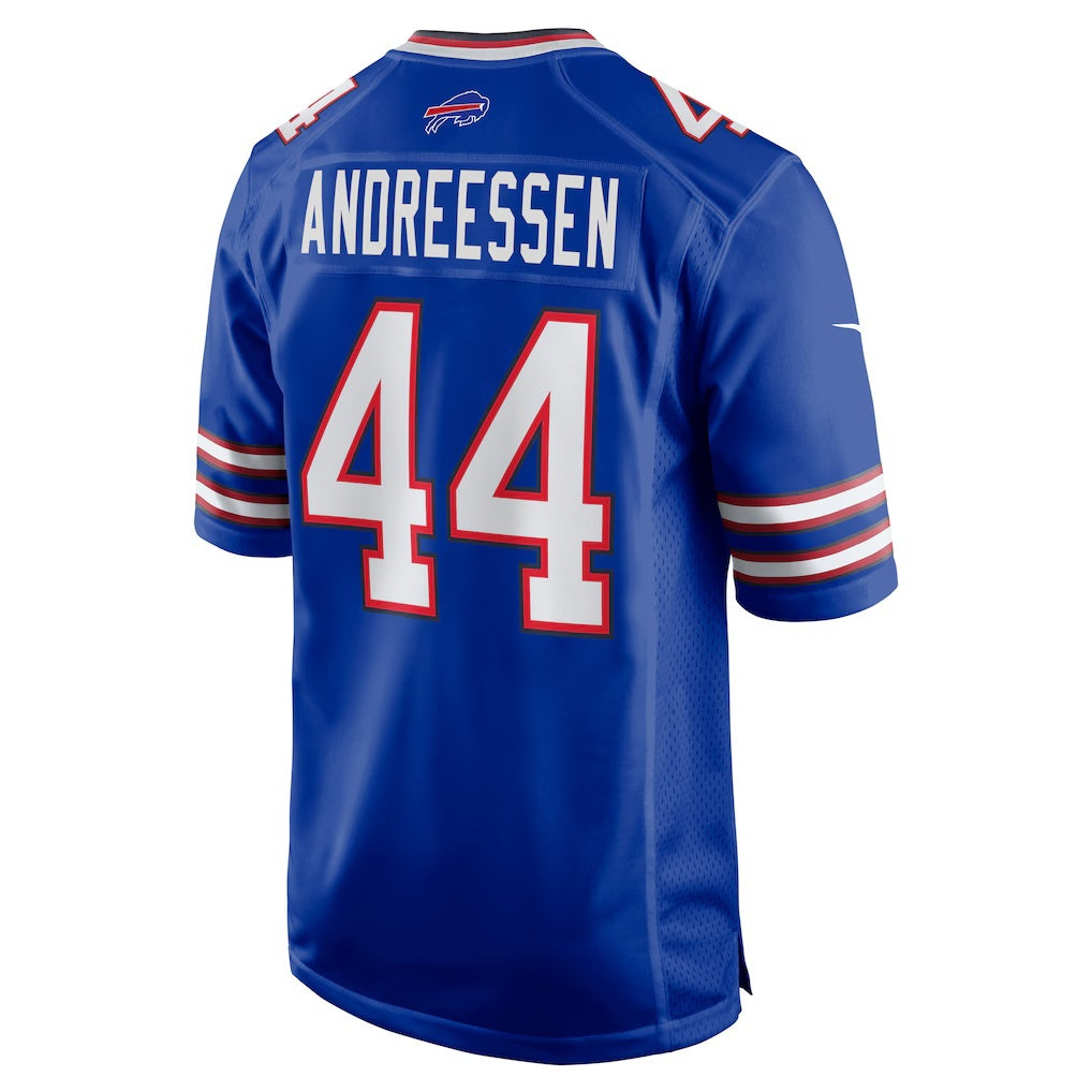 B.Bills #44 Joe Andreessen Royal Tomch Game Jersey