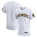 Milwaukee Brewers Blank Player White Tomch Stripes Home Limited Elite Stitched Jerseys