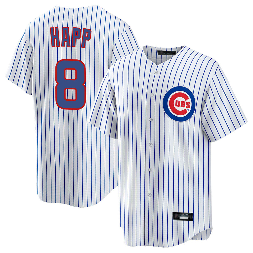Chicago Cubs #8 Ian Happ Player White Tomch Game Home Stitched Jerseys