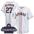 Houston Astros #27 Jose Altuve White Thaam 2022 World Series Champions Home Stitched Jersey