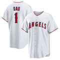 Los Angeles Angels #1 Dad White Tomch Home Replica Jersey