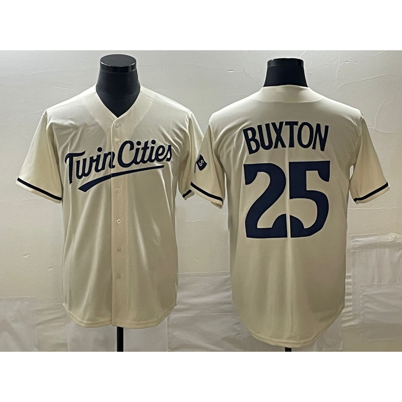 Minnesota Twins #25 Byron Buxton 2023 Cream Tomch Cool Base Stitched Jersey