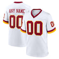 Custom W.Commanders White Tomch Game Jersey