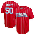 Miami Marlins #50 Agustin Ramirez Player Red Tomch City Connect Home Game Stitched Jerseys
