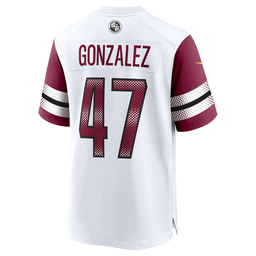 W.Commanders #47 Zane Gonzalez White Tomch Game Jersey