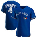 Toronto Blue Jays #4 George Springer Royal Tomch Flex Base Stitched Jersey