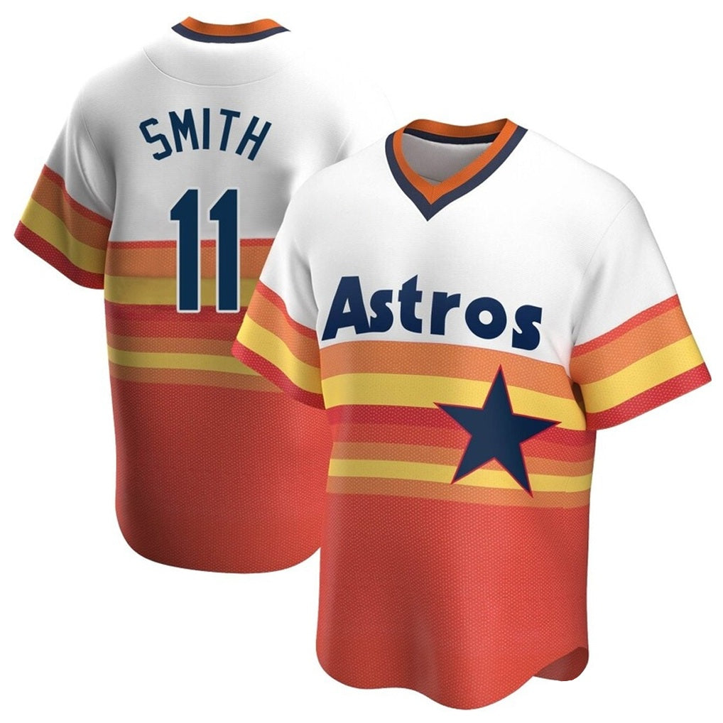 Houston Astros #11 Cam Smith Player Rainbow Cooperstown Collection Tomch T-shirt Stitched Jerseys