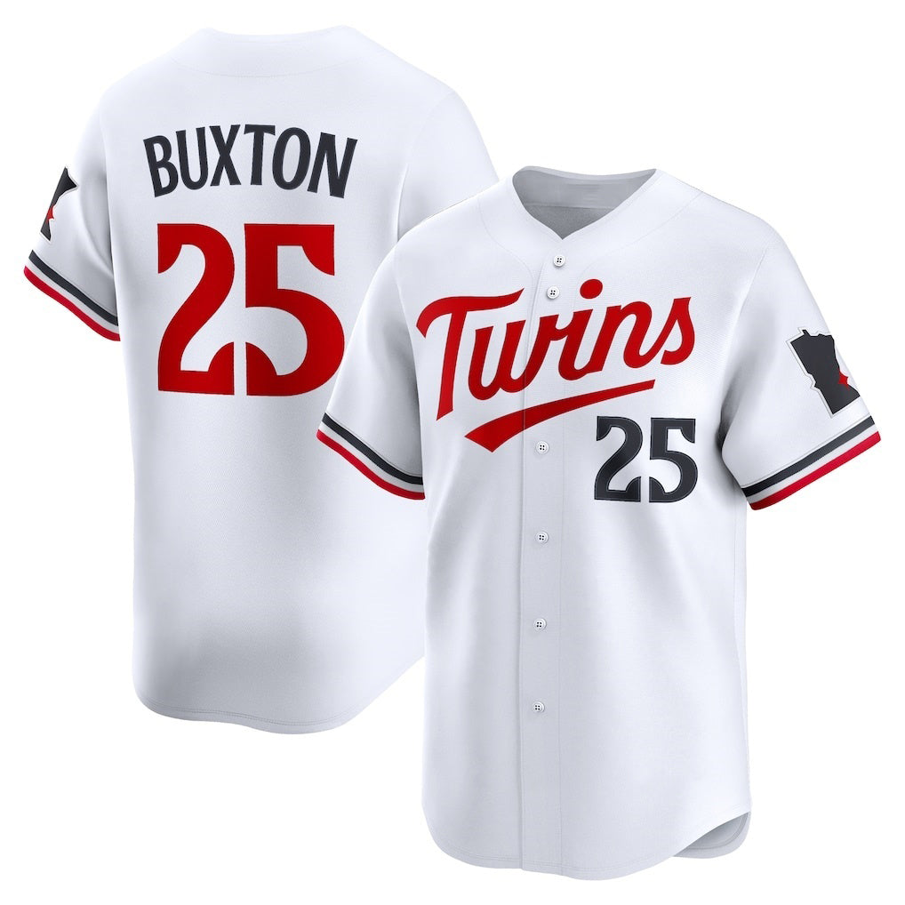 Minnesota Twins #25 Byron Buxton White Tomch Home Limited Player Jersey