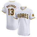 San Diego Padres #13 Manny Machado White Tomch Home Elite Jersey