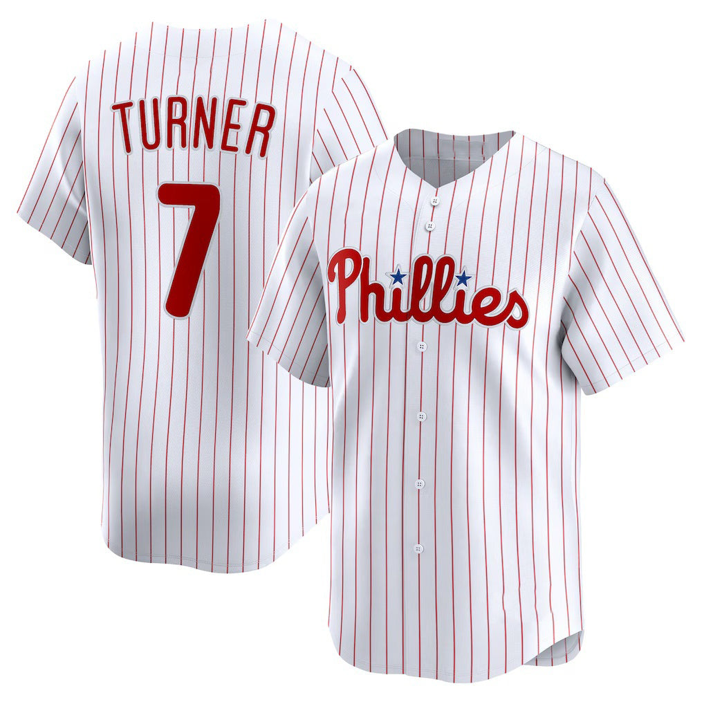Philadelphia Phillies #7 Trea Turner White Tomch Home Limited Player Jersey