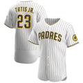 San Diego Padres #23 Fernando Tat¨ªs Jr. White-Brown Tomch Home Authentic Player Jersey