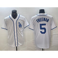 Los Angeles Dodgers #5 Freddie Freeman White Thaam Cool Base Stitched Jersey