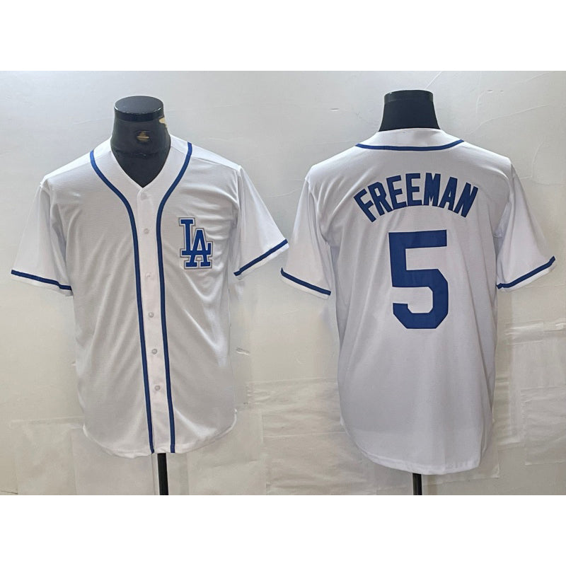 Los Angeles Dodgers #5 Freddie Freeman White Thaam Cool Base Stitched Jersey