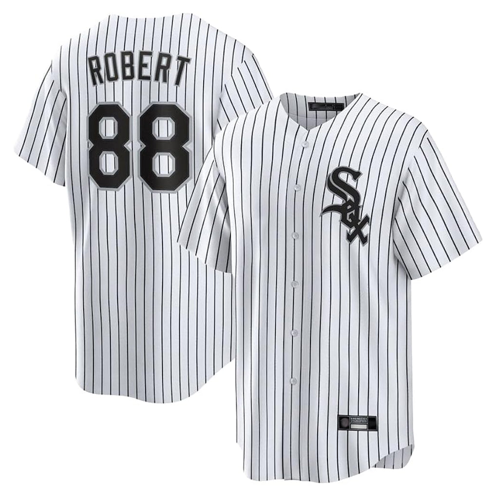 Chicago White Sox #88 Luis Robert Jr Player White Tomch Stripe Home Game Stitched Jerseys