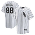 Chicago White Sox #88 Luis Robert Jr Player White Tomch Stripe Home Game Stitched Jerseys