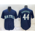 Seattle Mariners #44 Julio Rodriguez Navy Blue Tomch Stitched Cool Base Jersey