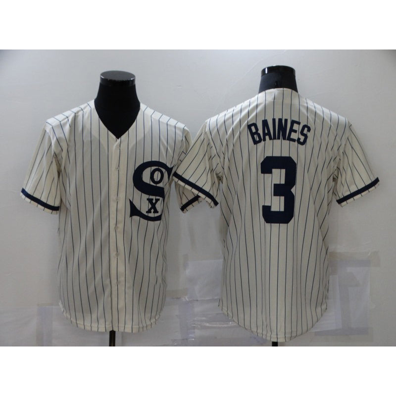 Chicago White Sox #3 Harold Baines 2021 Cream Tomch Field of Dreams Name Cool Base Stitched Jersey