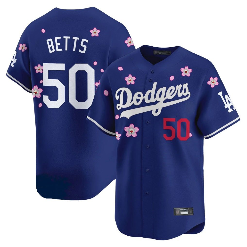 Los Angeles Dodgers #50 Mookie Betts Player Royal Tomch Tokyo Series Vapor Premier Limited Stitched Jerseys