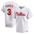 Philadelphia Phillies #3 Bryce Harper White Tomch Home Limited Player Jersey