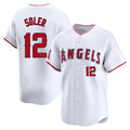 Los Angeles Angels #12 Jorge Soler Player White Tomch Limited Home Stitched Jerseys
