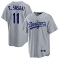 Los Angeles Dodgers #11 Roki Sasaki Player Gray Tomch Game Stitched Jerseys