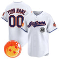 Custom Cleveland Indians x Dragon Ball White Tomch Vapor Premier Limited Jersey - All Stitched