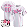 Custom Los Angeles Dodgers ACTIVE PLAYER Pinstripe Tomch 2025 Hello Kitty Vapor Premier Limited Stitched Jersey