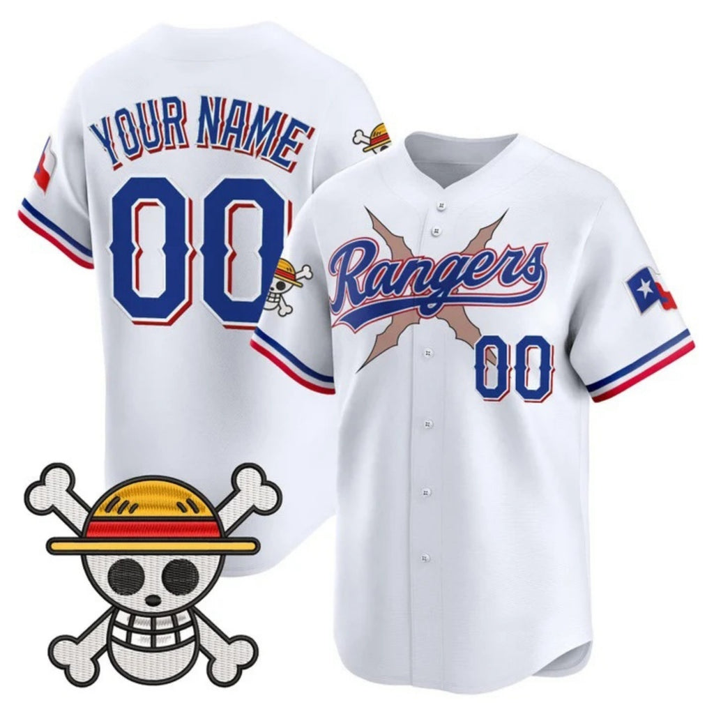 Custom Texas Rangers x One Piece White Tomch Vapor Premier Limited Jersey - Stitched