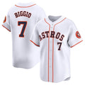 Houston Astros #7 Craig Biggio Player White Tomch Home Limited Stitched Jerseys