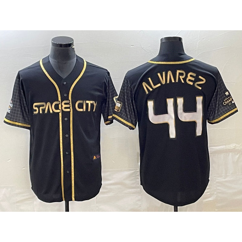 Houston Astros #44 Yordan Alvarez Black Thaam City Connect Cool Base Stitched Jersey