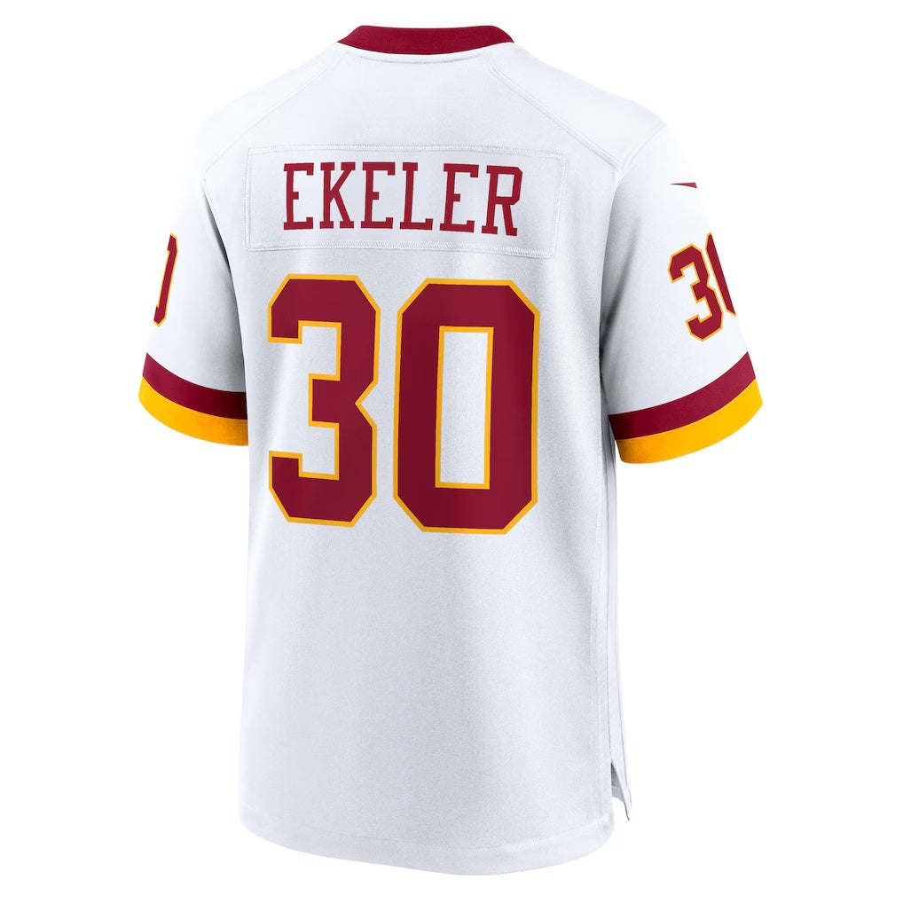 W.Commanders #30 Austin Ekeler White Tomch Game Jersey