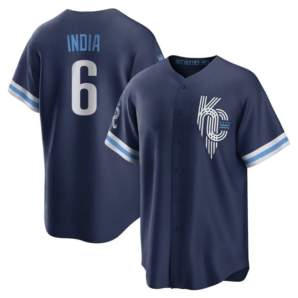Kansas City Royals #6 Jonathan India Player Navy Tomch City Connect Home Game Stitched Jerseys
