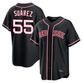 Boston Red Sox #55 Ranger Suarez Player Black Tomch Out Home Game Stitched Jerseys