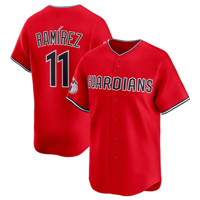 Cleveland Guardians #11 Jose Ramirez Red Thaam Alternate Limited Stitched Jersey