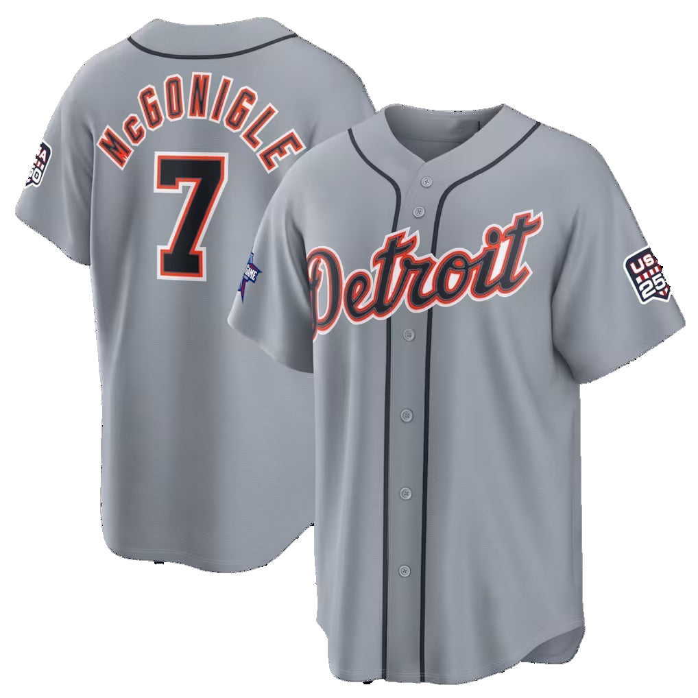 Detroit Tigers #7 Kevin McGonigle 2026 All-Star Game Gray Tomch Replica Jersey