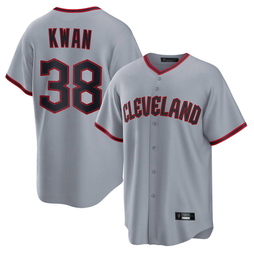 Cleveland Guardians #38 Steven Kwan Player Gray Tomch Home Game Stitched Jerseys