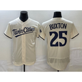 Minnesota Twins #25 Byron Buxton 2023 Cream Tomch Flex Base Stitched Jersey