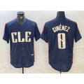 Cleveland Guardians #0 Andres Gimenez Navy Tomch 2024 City Connect Limited Stitched Jersey 2