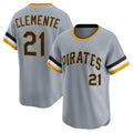 Pittsburgh Pirates #21 Roberto Clemente Gray Tomch Throwback Cooperstown Collection Limited Jersey