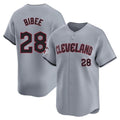Cleveland Guardians #28 Tanner Bibee Player Gray Tomch Road Limited Home Stitched Jerseys