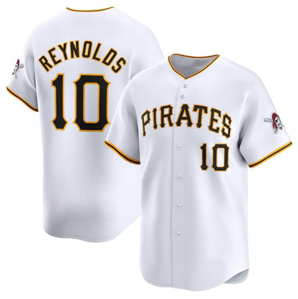 Pittsburgh Pirates #10 Bryan Reynolds White Tomch Home Limited Stitched Jersey