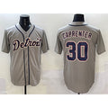 Detroit Tigers #30 Kerry Carpenter Grey Thaam Cool Base Stitched Jersey