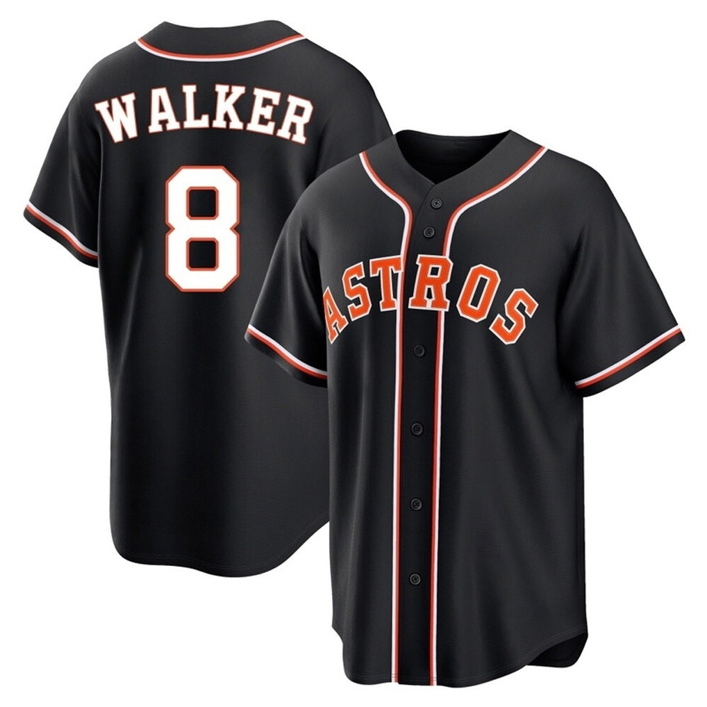 Houston Astros #8 Christian Walker Player Black Tomch Fashion Out Home Game Stitched Jerseys